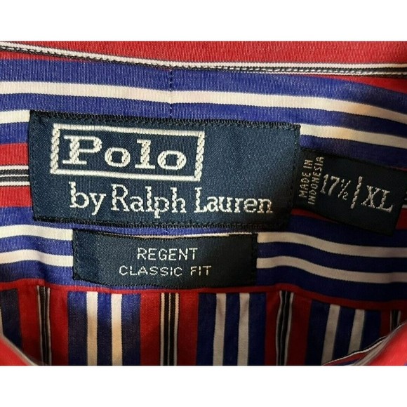 Vtg Polo Ralph Lauren Mens XL Shirt Colorful Striped Regent Classic Fit L/S EUC‎ - Picture 2 of 7